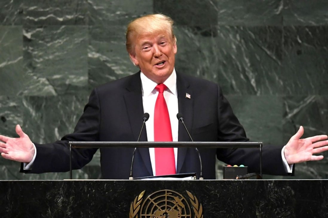 Donald Trump was laughed at when he bragged about the success of his presidency at the United Nations General Assembly on September 25. Photo: AFP.