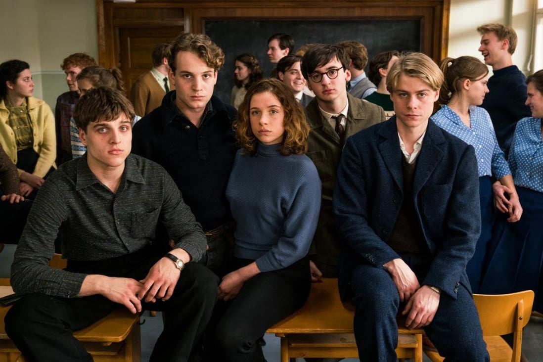 Jonas Dassler, Leonard Scheicher, Lena Klenke, Isaiah Michalski and Tom Gramenz in The Silent Revolution.