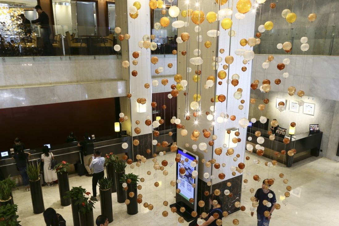The lobby of the Excelsior Hotel in Causeway Bay, which is closing after nearly 45 years in business. Photo: Dickson Lee
