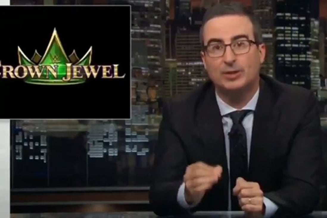 John Oliver criticises WWE on his show, Last Week Tonight. Photo: Twitter/@HBO
