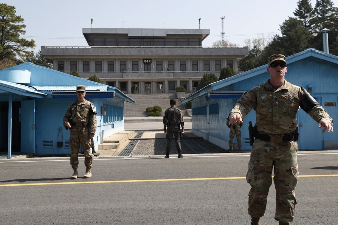 The Joint Security Area in the demilitarised zone that divides North and South Korea. Photo: EPA