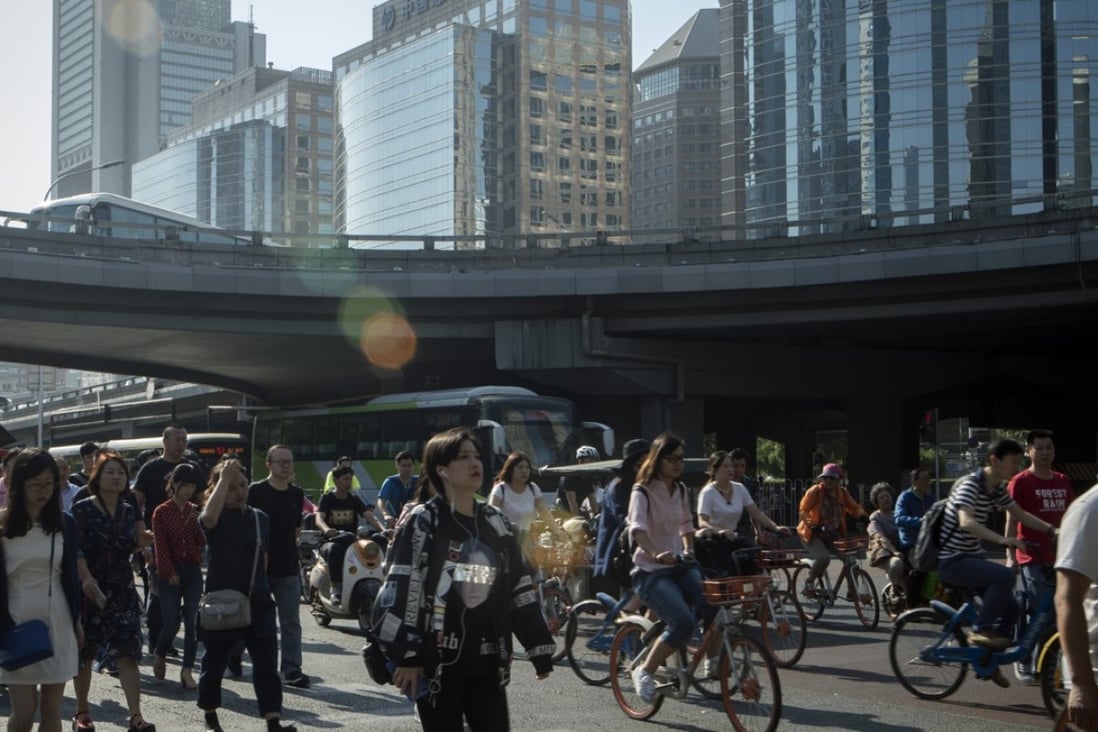 An opinion piece in Wednesday’s ﻿People’s Daily is part of Beijing’s propaganda effort to shore up consumer and business confidence in Chinese markets and the economy in response to growing public worries in China about the implications from prolonged trade hostilities with the US. Photo: Bloomberg