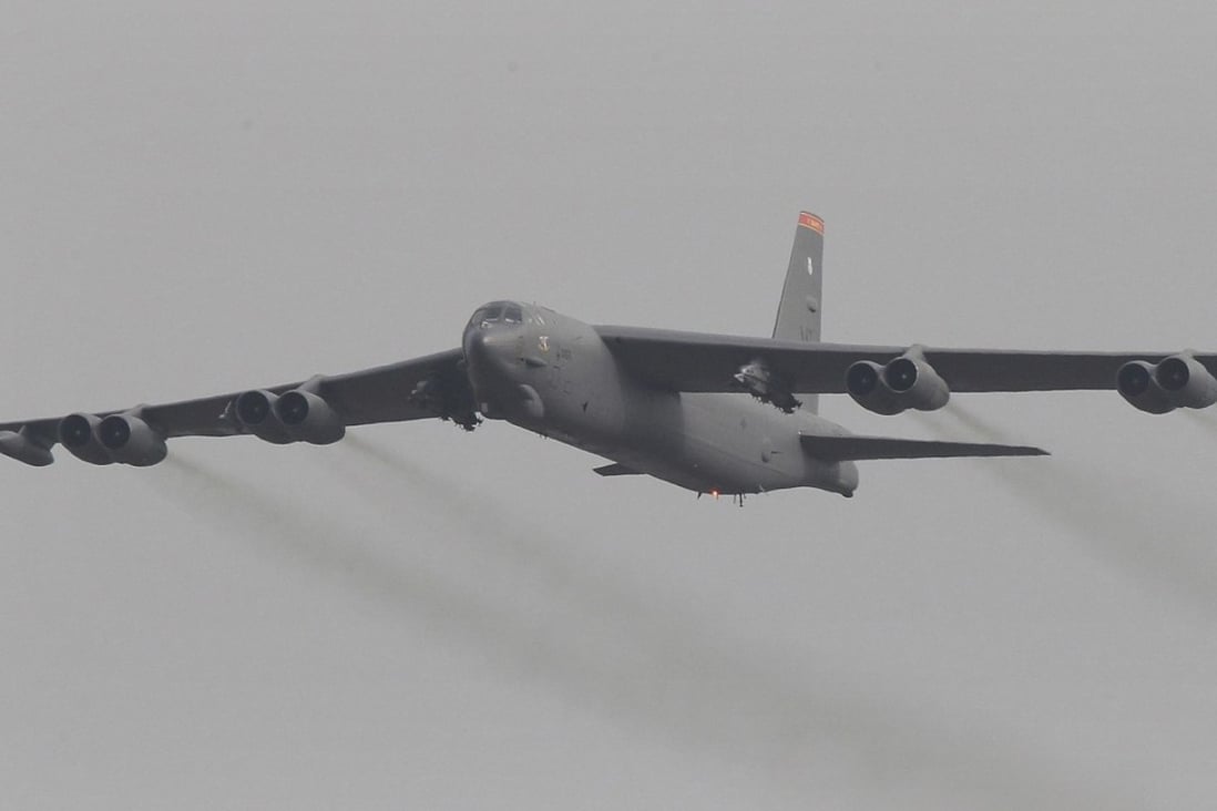 The US air force conducted an exercise over the disputed waters earlier this week. Photo: AP