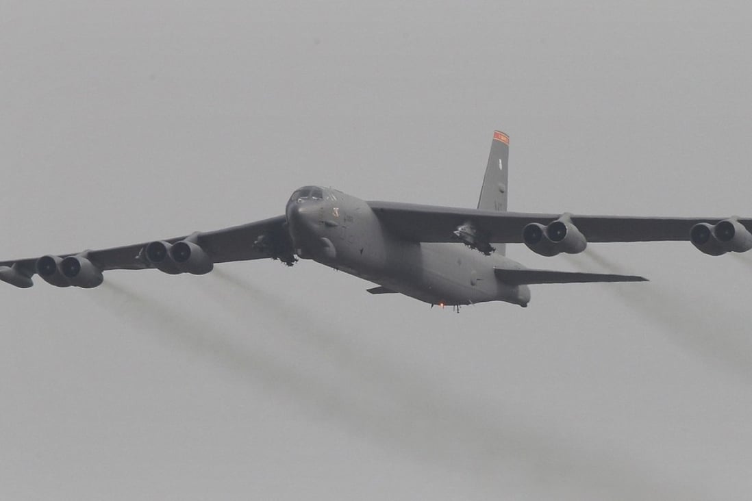 China has frequently complained about US B-52s carrying out missions over the disputed waters. Photo: AP