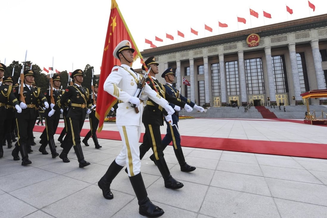 The Chinese People’s Liberation Army in Beijing. Photo: EPA