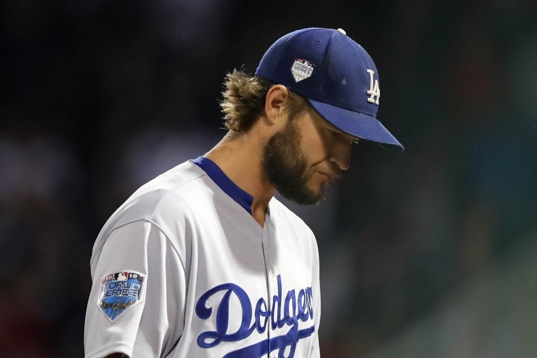 Made in the USA: baseball caps that won’t be subject to the tariffs include those on the heads of stars like Dodgers pitcher Clayton Kershaw. Photo: AFP