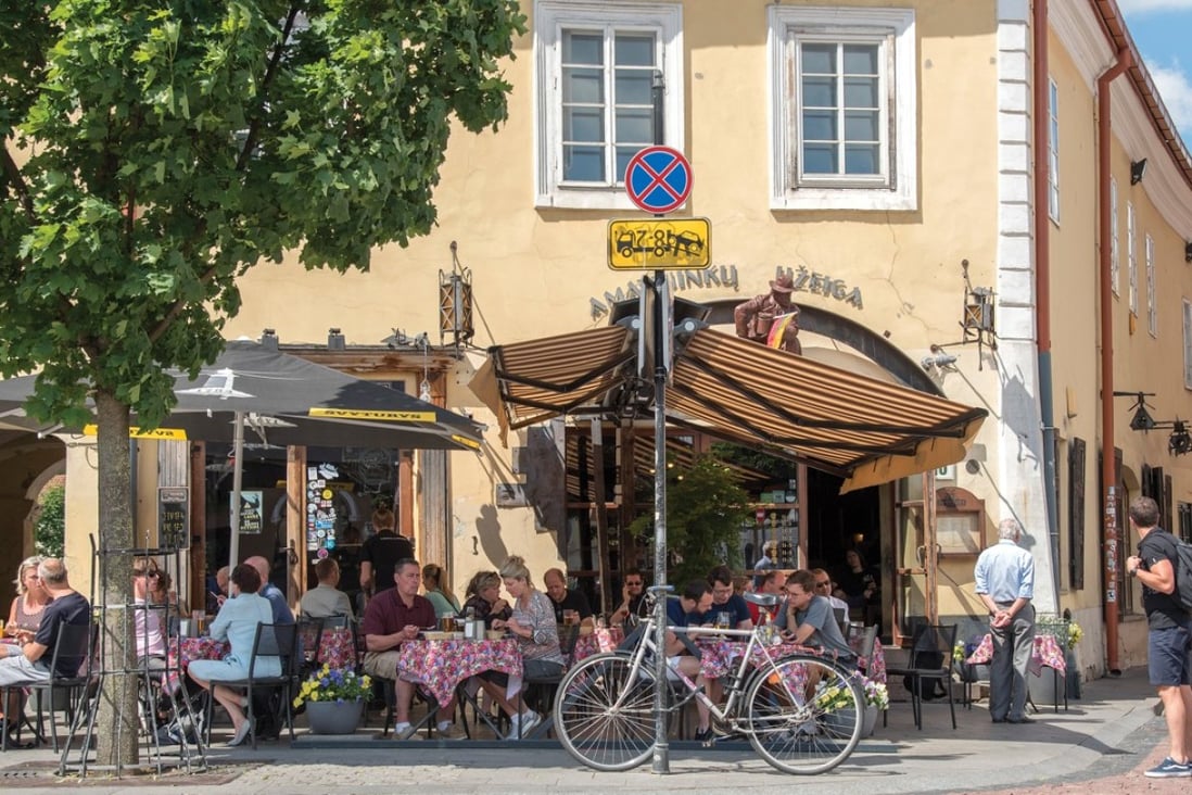 Restaurants in the Old Town of Vilnius, Lithuania’s capital. Photo: Tim Pile