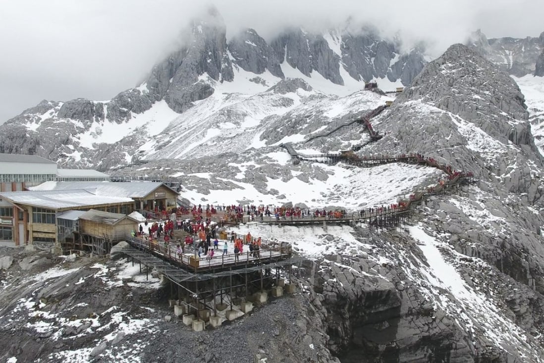 The Baishui No 1 Glacier stands on the southeastern edge of the Third Pole, a region of Central Asia with the world’s third-largest store of ice after Antarctica and Greenland. Photo: AP