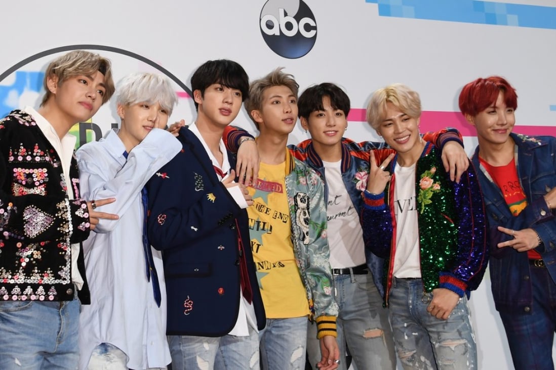 Boy band BTS pose at the 2017 American Music Awards in Los Angeles. Photo: AFP