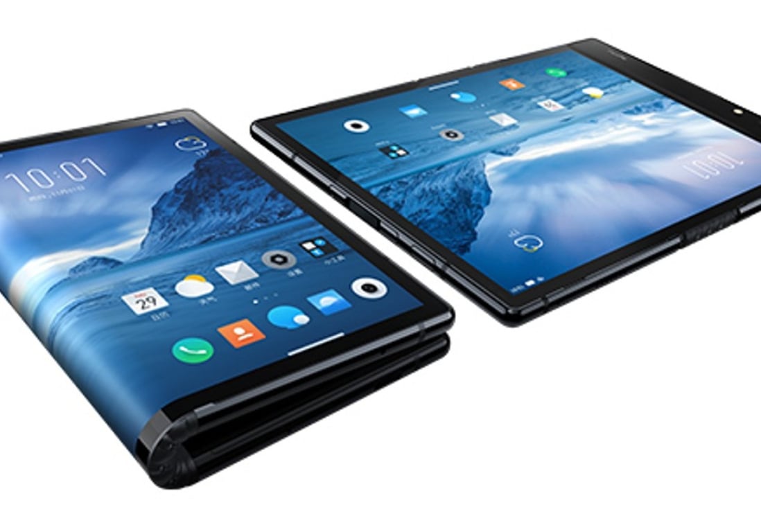 Royole's “FlexPai” comes with a 7.8-inch high-resolution screen with thickness of 7.6mm, the largest smartphone display size on the market today. Photo: Handout