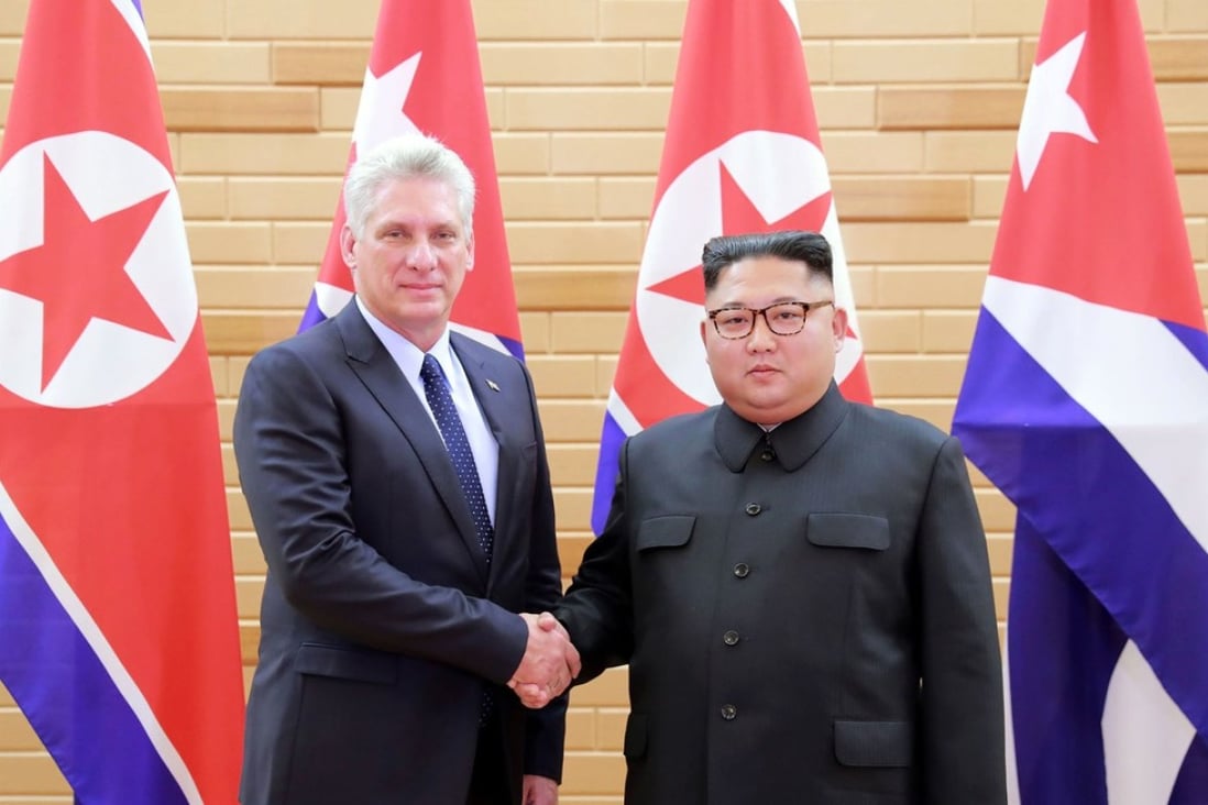 North Korean Leader Kim Jong Un And Cuban President Miguel Diaz Canel Pledge Closer Relations South China Morning Post