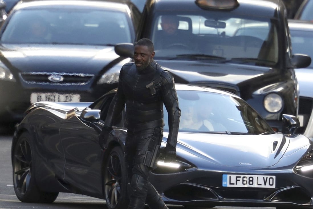 Idris Elba during filming in Glasgow, Scotland, last month for a movie destined to be part of the Fast and Furious movie franchise. Photo: Andrew Milligan/PA via AP