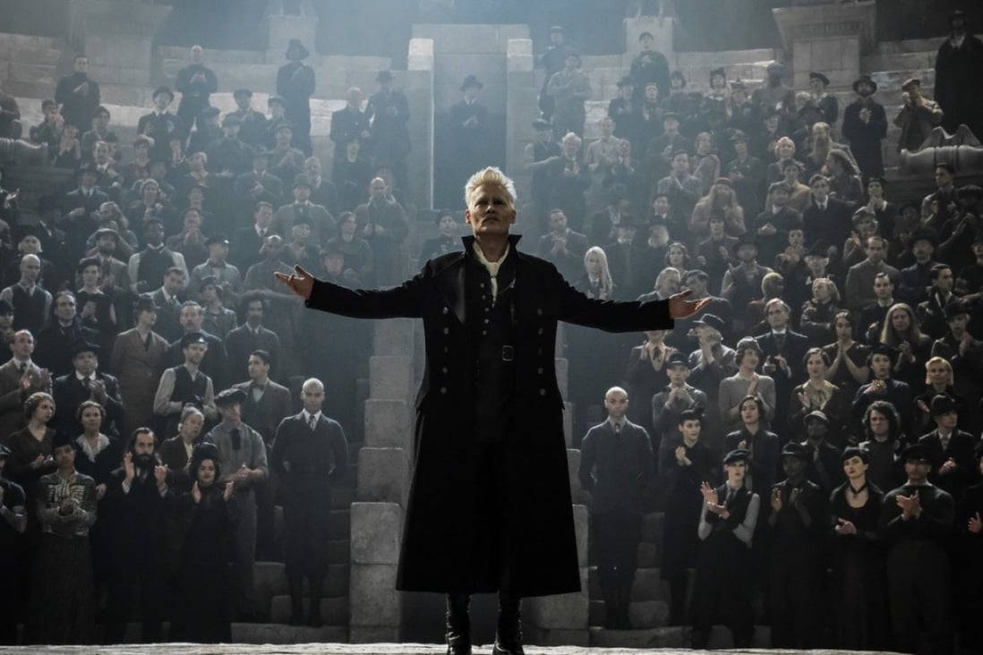 Johnny Depp in a still from Fantastic Beasts: The Crimes of Grindelwald (category IIA), directed by David Yates. Eddie Redmayne and Ezra Miller co-star