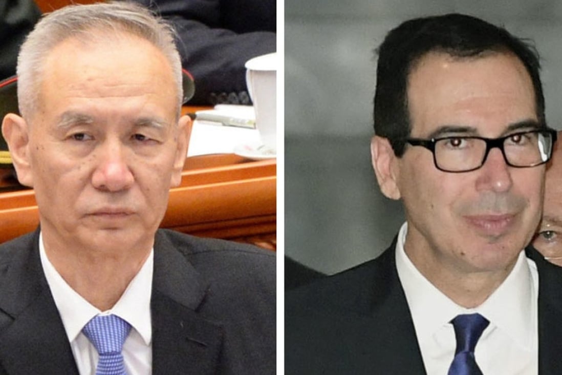 Chinese Vice-Premier Liu He is believed to be planning a trip to Washington, following a telephone conversation on Friday with US Treasury Secretary Steven Mnuchin. Photo: Kyodo