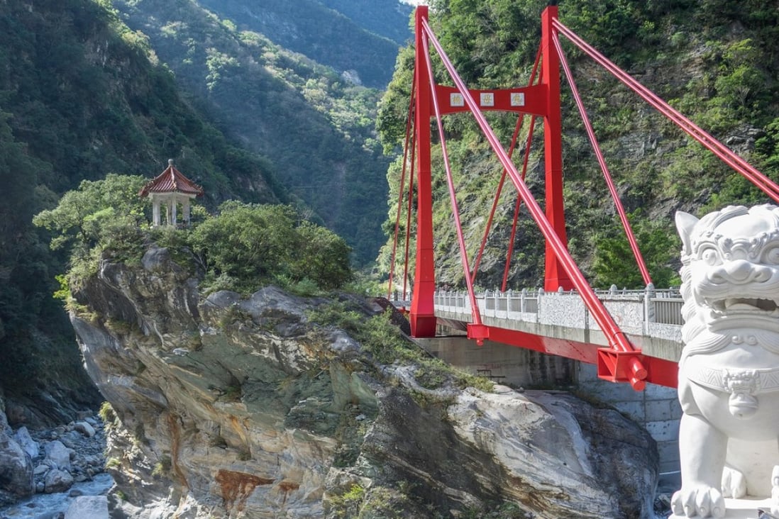 Cimu bridge on Taroko Gorge shows the area’s ancient beauty. Photo: Alamy