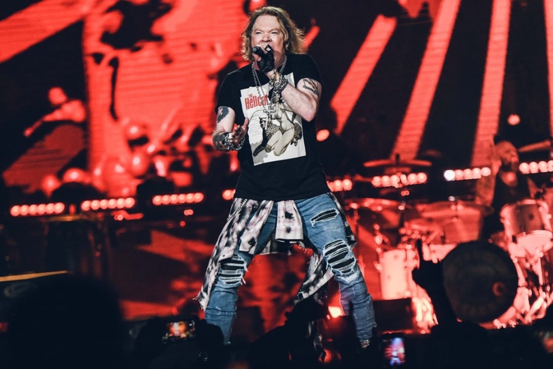 Axl Rose, lead singer of Guns N’ Roses at the Not in This Lifetime show at AsiaWorld-Expo in Hong Kong on November 20. Photo: Kennevia Photography