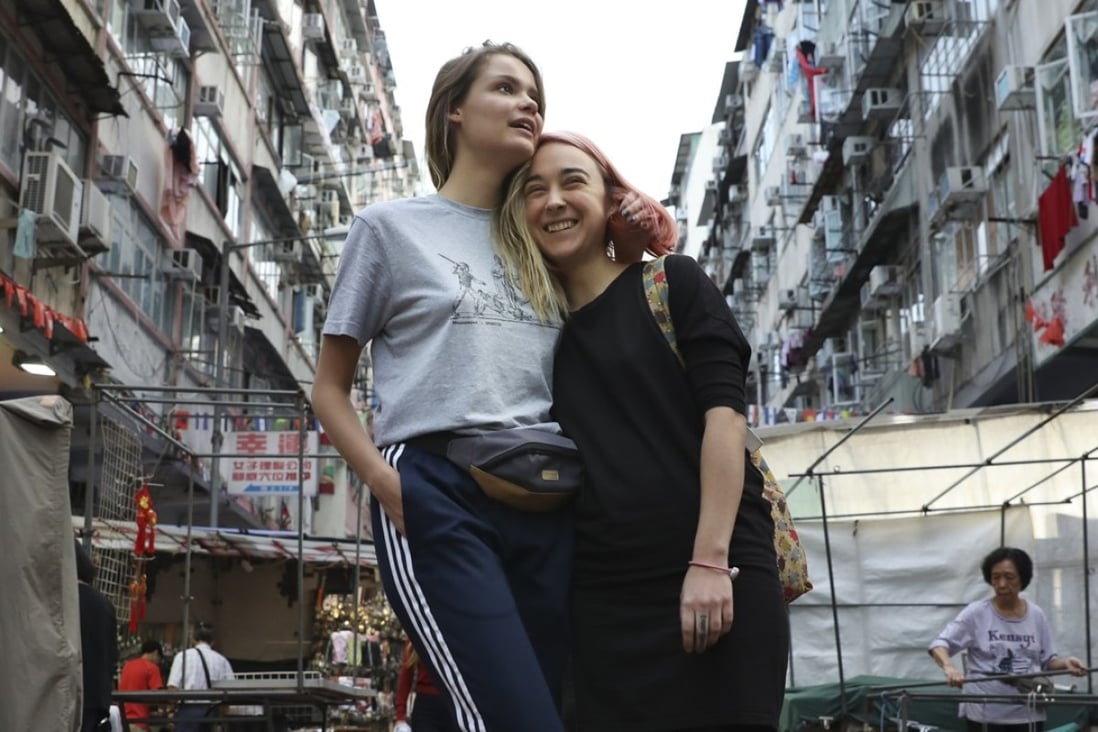 Pussy Riot’s Nika Nikulshina and Olya Kurachyova go sightseeing in Hong Kong. Photo: Nora Tam