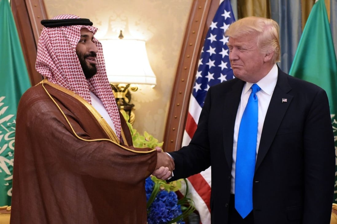 A file photo taken on May 20, 2017, shows US President Donald Trump (right) and Saudi Crown Prince Mohammed bin Salman in Riyadh. Photo: Agence France-Presse