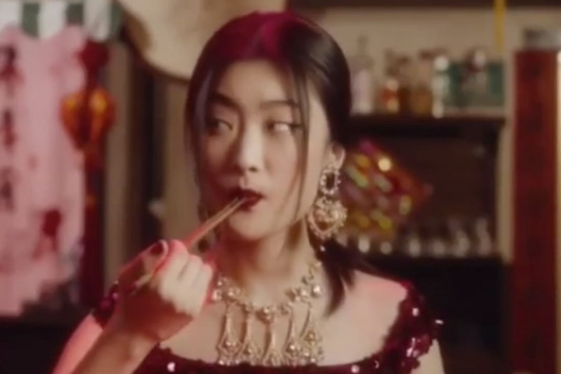 Dolce and Gabbana’s campaign had come under fire for showing a Chinese woman in a red D&G dress trying to use chopsticks to eat pizza, spaghetti and a giant Italian pastry. Photo: Instagram