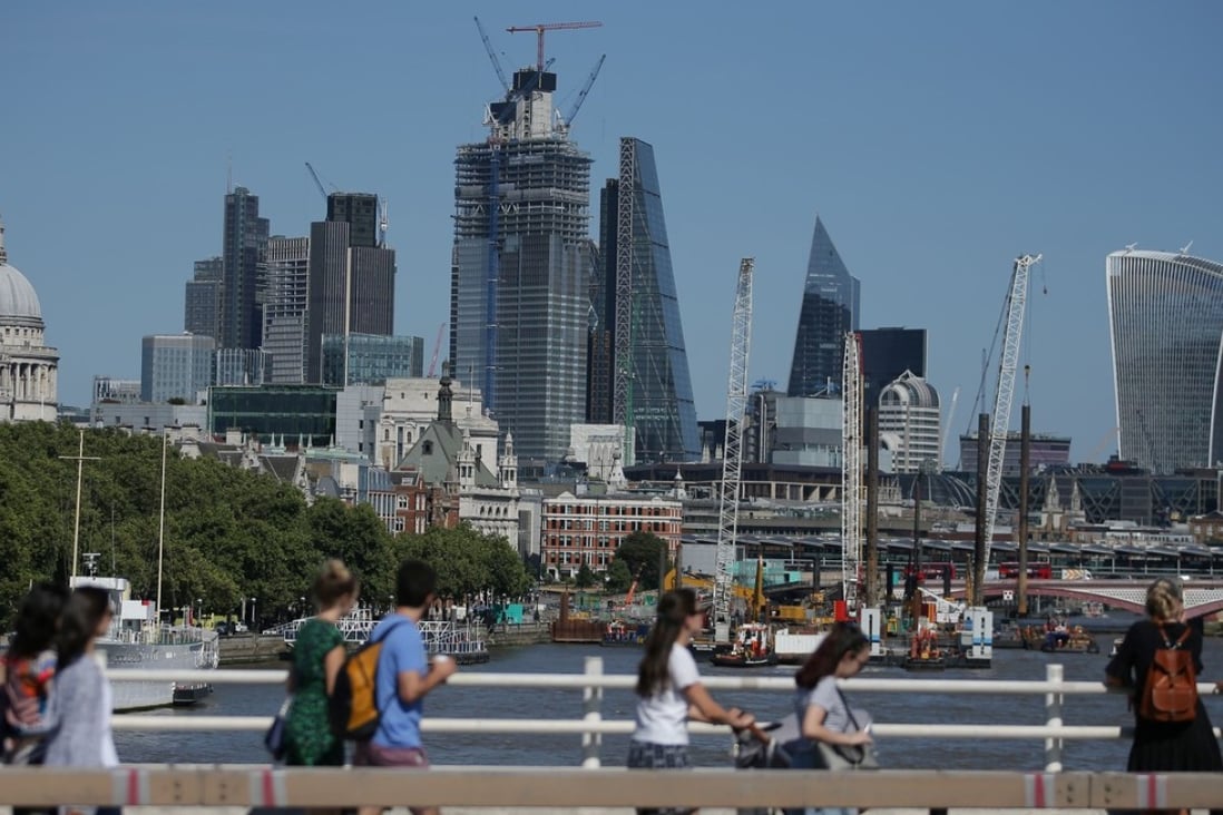 Skyscrapers and office buildings in the City of London. Chinese investors seized the opportunity to acquire prime commercial property in the city amid the Brexit vote turmoil and the subsequent devaluation of the pound. Photo: AP