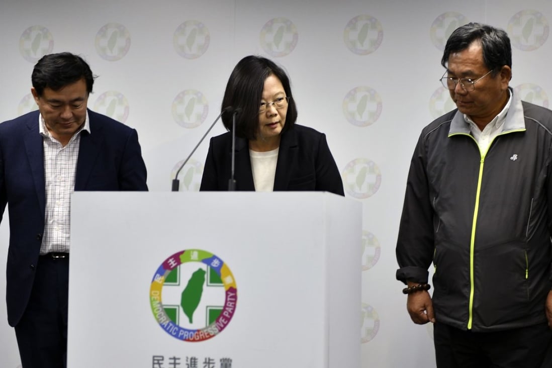 Taiwan President Tsai Ing-wen has resigned as chairwoman of the ruling Democratic Progressive Party. Photo: AFP