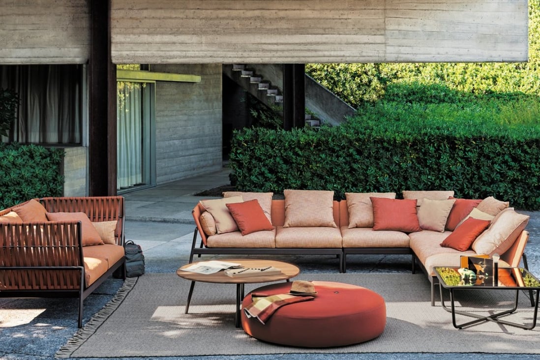 Zzue Creation’s Piper Sofa by Roda comes in a unique rust-coloured finish that enlivens outdoor space.