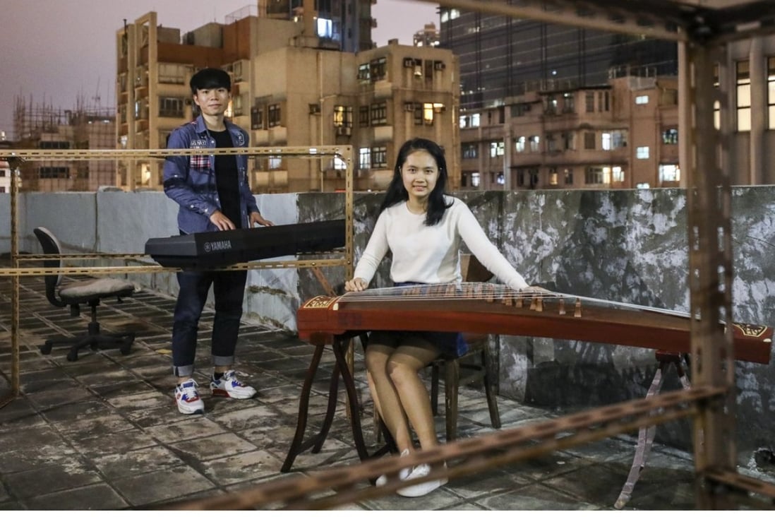 Matthew Tsoi (left) and Vicky Lo, two teenagers from poor families who have big music dreams. Photo: Felix Wong