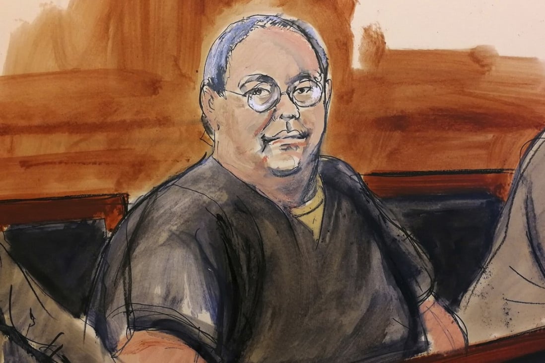 Former Hong Kong home affairs secretary Patrick Ho, depicted in this courtroom sketch, did not take the stand on Monday. Photo: AP