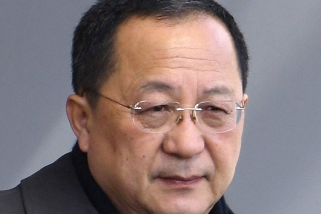 North Korean Foreign Minister Ri Yong-ho is on a three-day visit to Beijing, where he is expected to seek support for an easing of UN sanctions ahead of denuclearisation talks with the US. Photo: AP