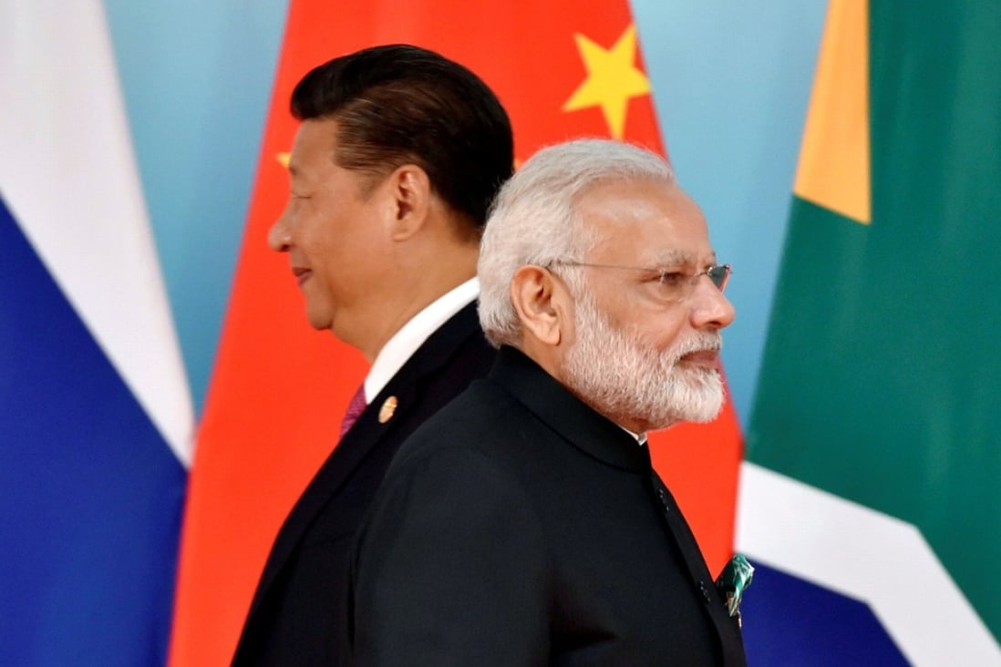 President Xi Jinping and India’s Prime Minister Narendra Modi at the BRICS summit in Xiamen, Fujian province, China in September 2017. Photo: Reuters