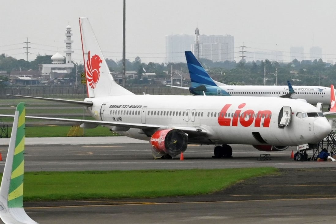 A Lion Air jet crashed into the sea on October 29, killing all 189 people on board. Photo: AFP
