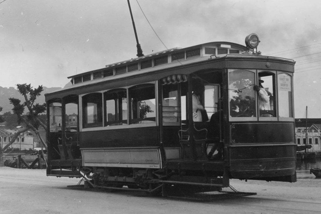 The first trams operated in Hong Kong were single-decker cars. Photo: Barry Cross Collection / Online Transportation Archive (published in The Tramways of Hong Kong)