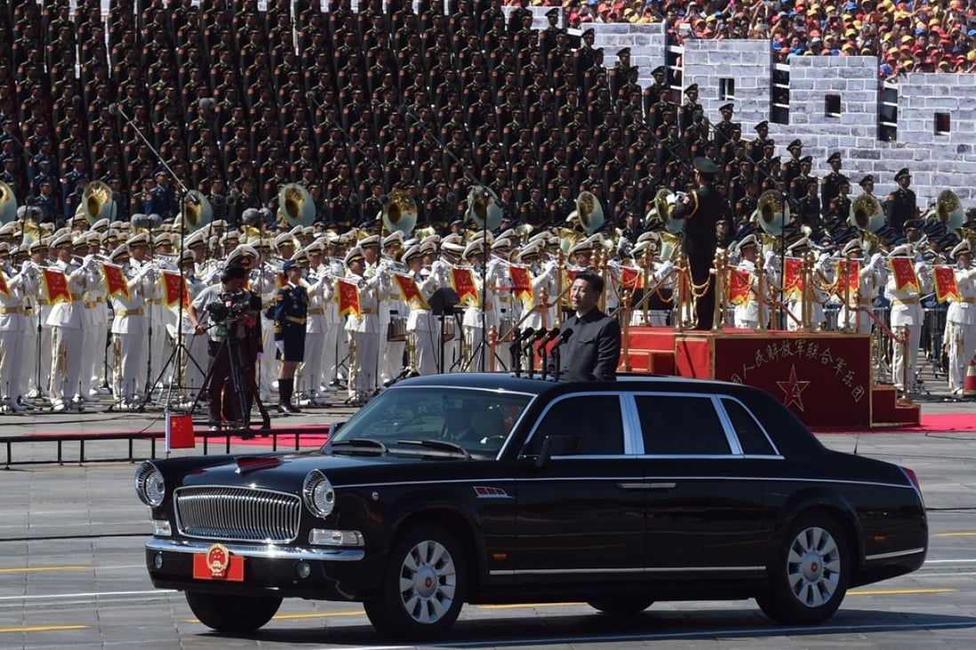 China’s President Xi Jinping begins a review of troops during a 2015 military parade marking the 70th anniversary of Japan’s defeat in the second world war. Photo: AFP