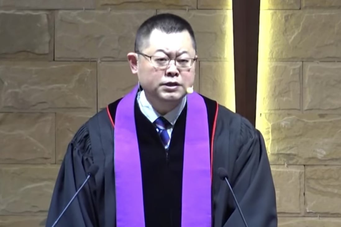 Pastor Wang Yi of the Early Rain Covenant Church in Chengdu has been detained and accused of inciting subversion of state power, his mother said. Photo: Facebook