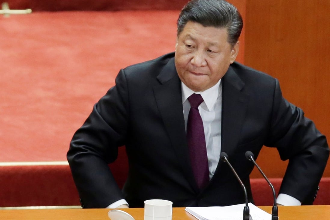 President Xi Jinping prepares to leave at the end of the event in Beijing marking the 40th anniversary of China’s reform and opening up. Photo: Reuters