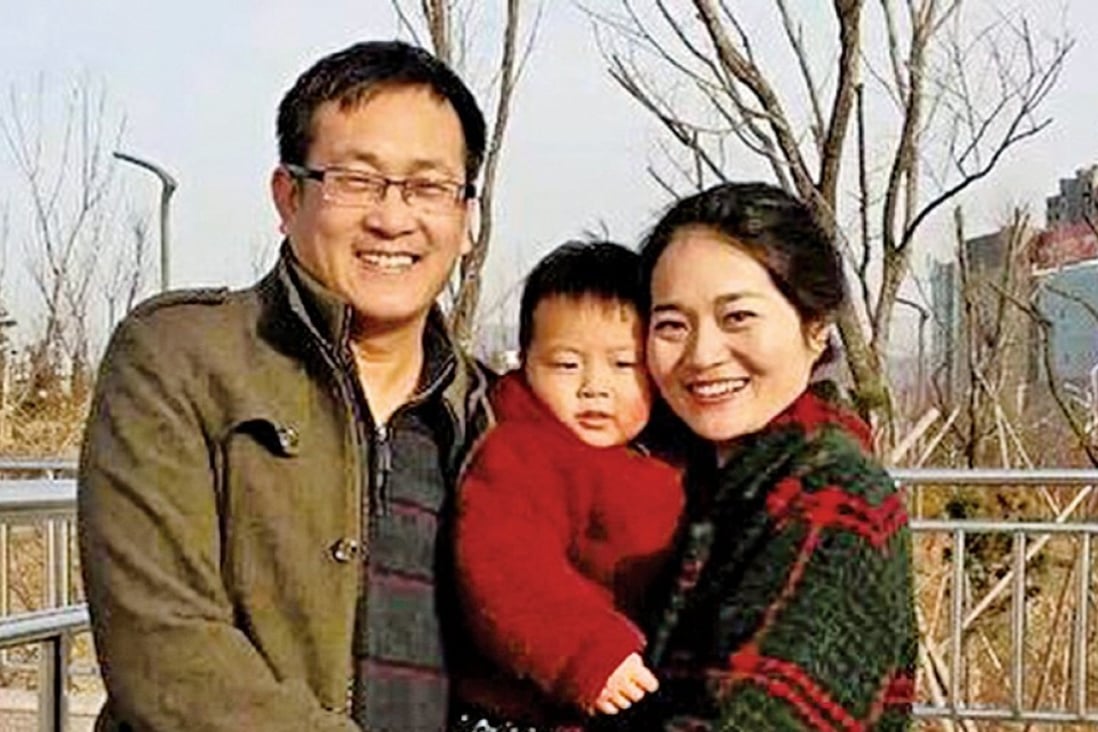 Human rights lawyer Wang Quanzhang, and his wife Li Wenzu. Wang has been missing since a 2015 crackdown. Photo: SCMP