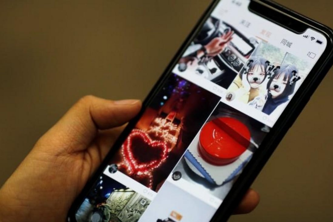 Video-streaming app Kuaishou is pictured on a mobile phone in this illustration picture taken January 25, 2018. Photo: REUTERS