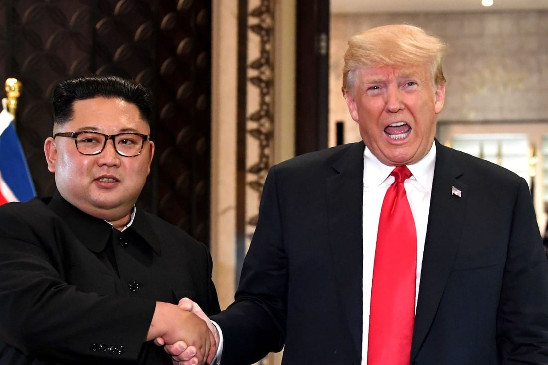 North Korean leader Kim Jong-un and US President Donald Trump in Singapore in June. Photo: AFP