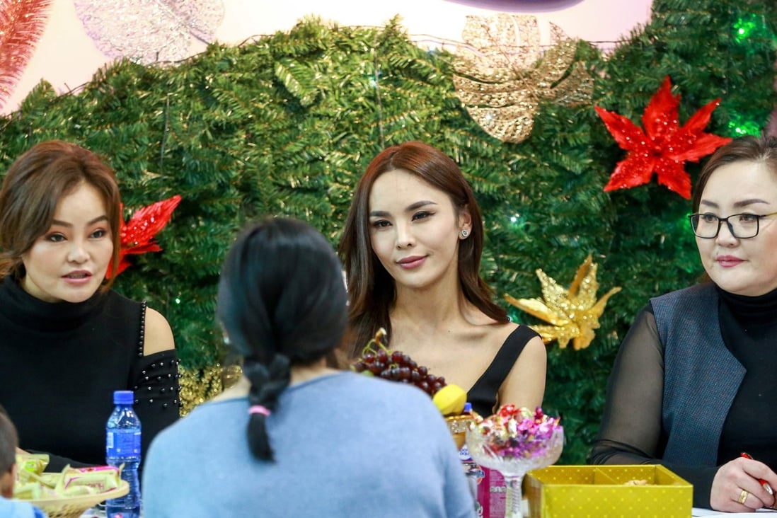 Solongo Batsukh at a salon in Ulan Bator. Photo: AFP