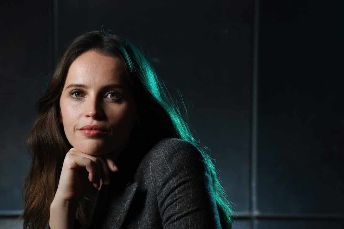 Felicity Jones, who plays Ruth Bader Ginsburg in the movie “On the Basis of Sex,” poses in Washington, D.C., earlier this month. MUST CREDIT: Washington Post photo by Matt McClain