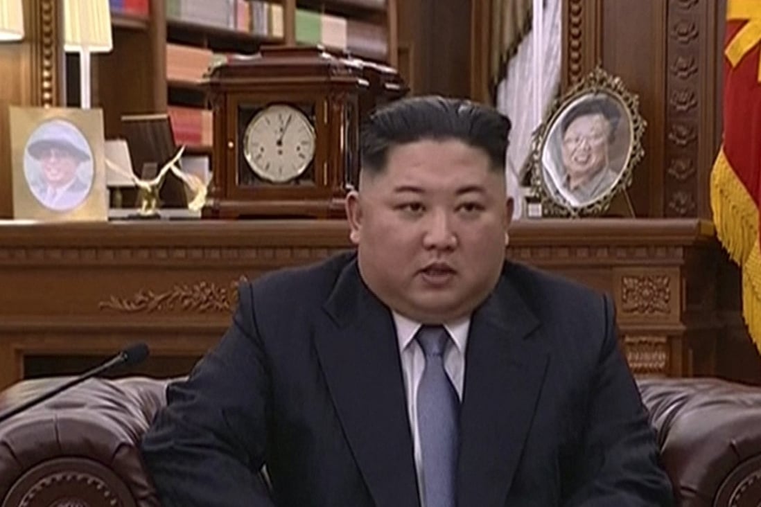 North Korean leader Kim Jong-un delivers a speech in North Korea. Photo: AP
