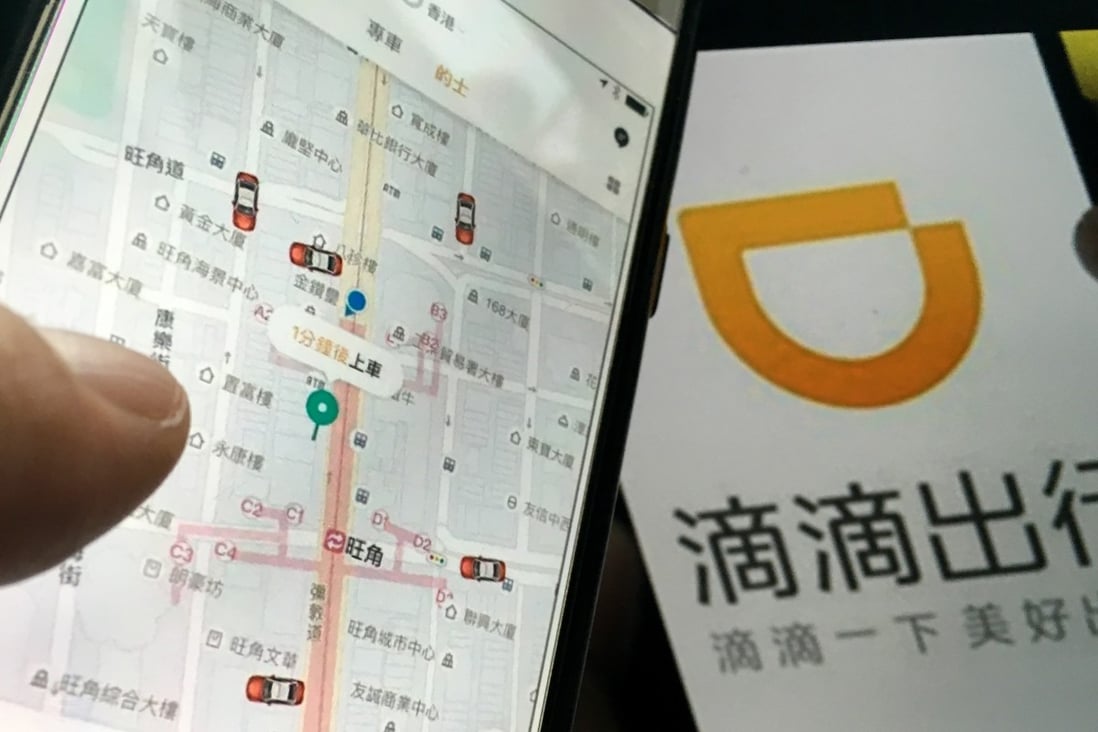 Didi Chuxing, China’s largest ride-hailing platform operator, has launched nationwide financial services through its smartphone app. Photo: SCMP