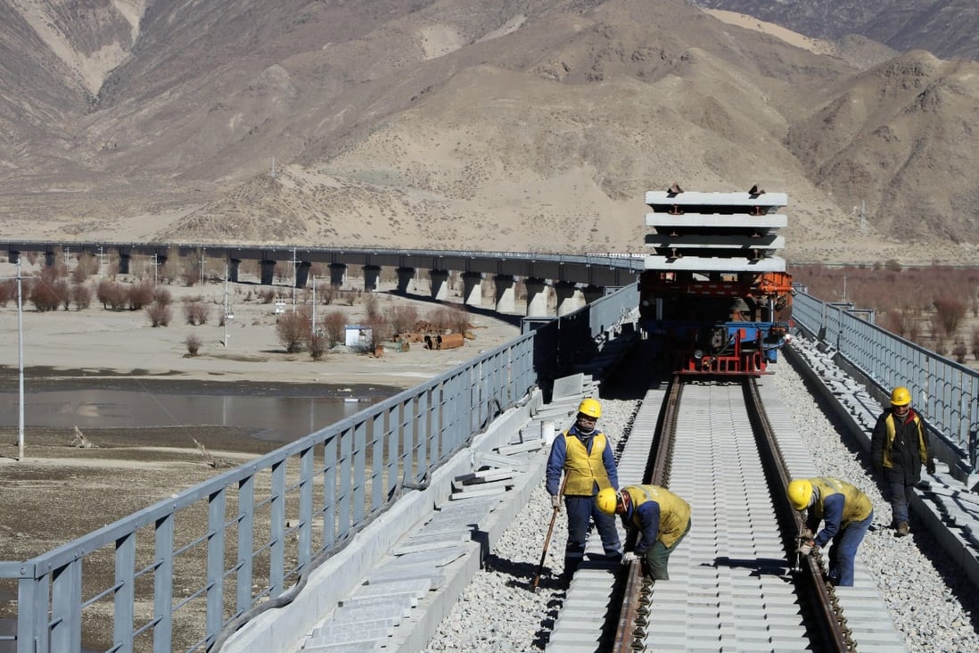 China invested 802.8 billion yuan (US$116.94) last year in railway infrastructure in 2018. Photo: Reuters