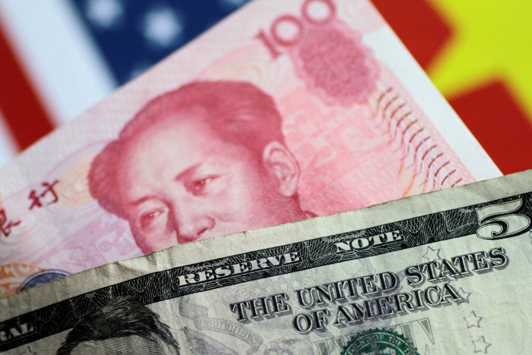 On Monday, the yuan was changing hands at 6.8502 per dollar, unexpectedly rising 0.28 per cent. Photo: Reuters