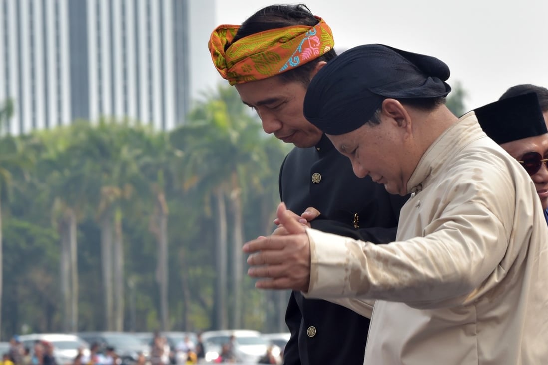 Indonesia's President Joko Widodo and presidential candidate Prabowo Subianto. Photo: AFP