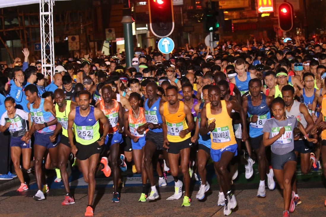 Runners start the 2018 Standard Chartered Hong Kong Marathon. Race starts are the perfect place to study crowds because so many variables are controlled. Photo: Dickson Lee