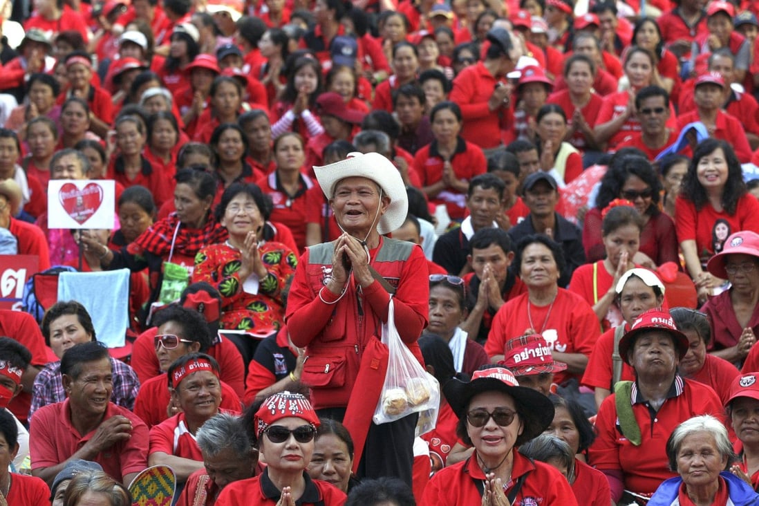 Thailand's red shirts rally in Bangkok in support of former prime minister Thaksin Shinawatra. Picture: AP
