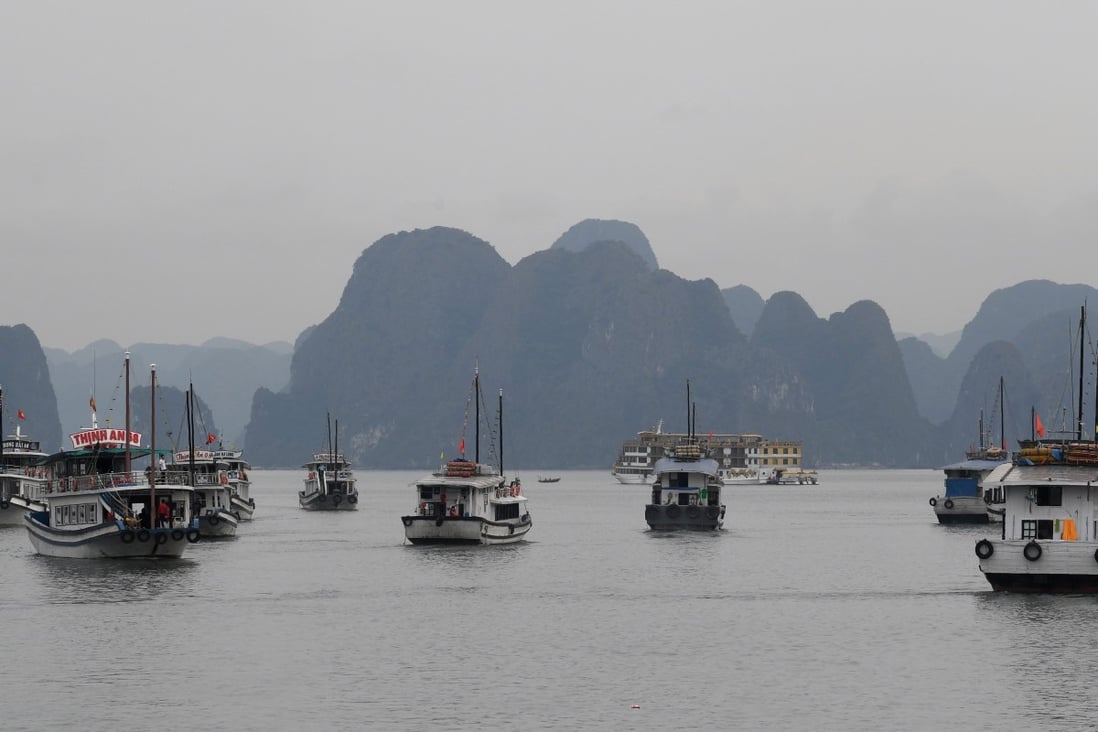 Tourist boats in Ha Long Bay in Vietnam’s Quang Ninh province. Picture: AFP