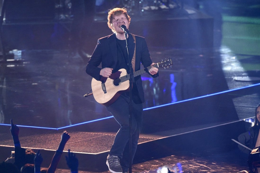 Ed Sheeran performs at the iHeartRadio Music Awards at the Forum on Sunday, March 5, 2017, in Inglewood, Calif. (Photo by Chris Pizzello/Invision/AP)