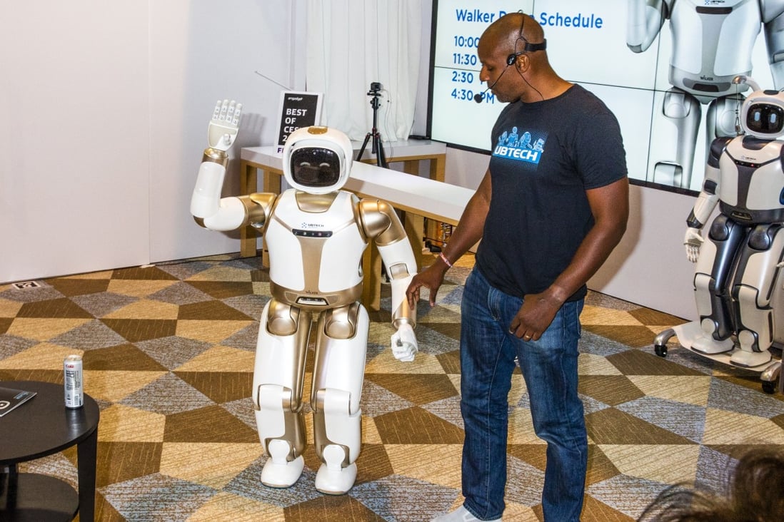 An UBTech Robotics Inc. Walker robot is demonstrated at the 2019 Consumer Electronics Show (CES) in Las Vegas. Photo: Bloomberg